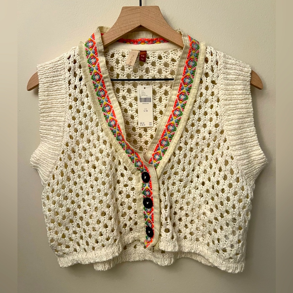 Free People cropped sweater vest